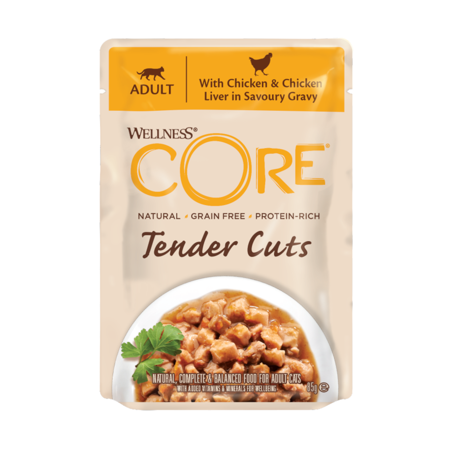 Wellness Core Tender Cuts frango saquetas para gatos 